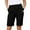 Black, variant on Sakmal Knee Length Womens Khaki Shorts Plus Size Chino Straight Leg Summer Black Solid Shorts for Women with Pockets