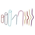 thumbnail image 1 of 9PCS Knitting Tool Set Sweater Hooks Knitting Needles Sets Cable Needle Stitch Holders Crooked Needle Sewing Needles (Random Color), 1 of 8