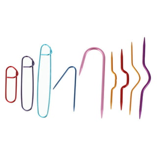 20 Pieces 4 Sizes Knitting Cable Needles U Cable Stitch Holders U Shape Plastic Cable Stitch Hand Knitting Needles Twist Curved Crochet Hook Sewing