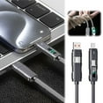 thumbnail image 1 of Cargador rápido PD de silicona, 4 puertos USB, 1 m de longitud, protección contra sobrecalentamiento, para varios dispositivos, carga rápida, 1 of 7