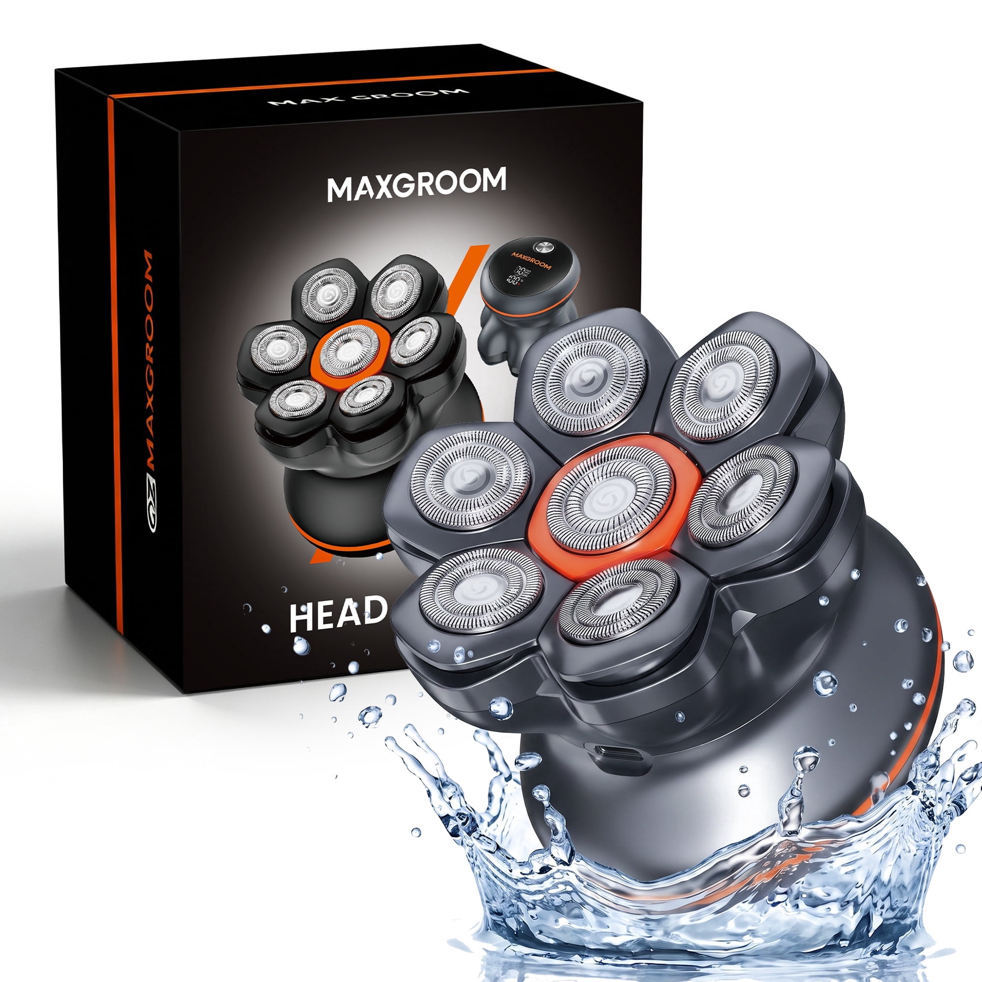 MAXGROOM 7D Floating Head Electric Shaver for Bald Men, Gray photo 2