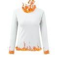 thumbnail image 4 of ZHENHONG Long Sleeve T Shirt Women, Women O Neck Lined Thermal Thermal Underwear Slim Tops Long Sleeve Thermal Shirts Winter Tops Going Out Tops, 4 of 7