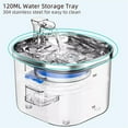 thumbnail image 3 of Cat Water Fountain oz/L Stainless Steel Plate Cat Fountain UltraQuiet Water Fountain Indoor Cat Circulating Water Filtration Automatic Drinking Water Dispenser for Cats and Dogs, 3 of 8