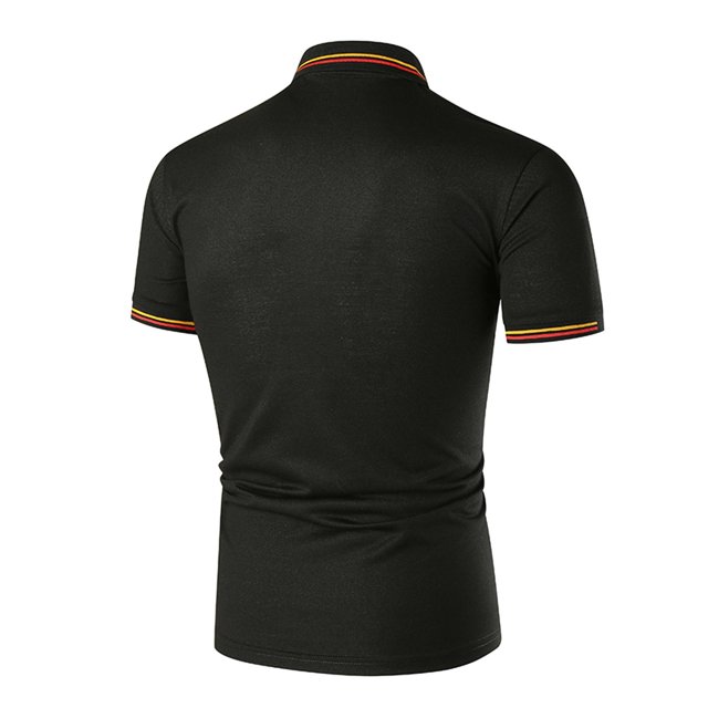 Gibobby Playera Polo Polo piqué de Manga Larga Ajustado Polo para Hombre(Negro,G)