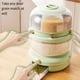 thumbnail image 4 of Bewildely Dispensador de arroz Reemplazo de 360 ​​​​grados Sellado a prueba de humedad Control de botón de rejilla múltiple Cubo de Organizadores de utensilios de cocina 2 Capas Verde Claro, 4 of 6