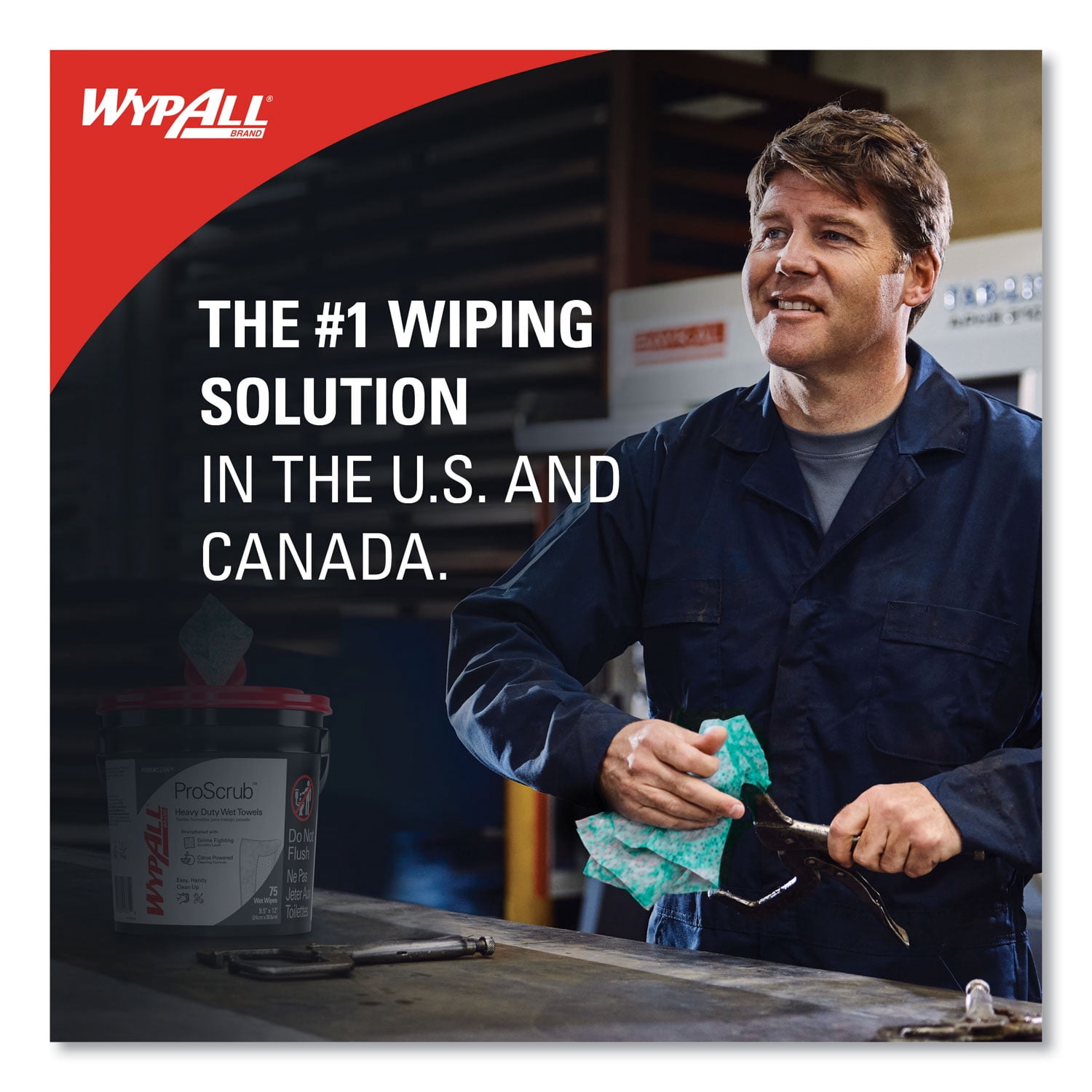 Wypall, KCC91371, Waterless Cleaning Wipes