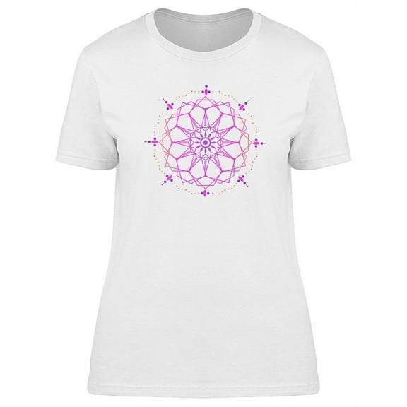 Ancient Mandala In Purple Color T-Shirt Women -Image by Shutterstock, Female Medium