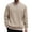 Khaki, variant on Men's Long Sleeve Shirts Ribbed Pullover Tees Sim Fit thermal Tops Crew Neck Stretchy Undershirts Orange