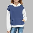 thumbnail image 2 of fatyb Hoodies for Boys Girls with Pockets Long Sleeve Casual Pullover Color Block Kids Hooded Sweatshirts, 2 of 7