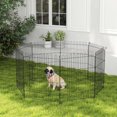 thumbnail image 2 of PawHut Dog Playpen Puppy Play Pen, Pet Exercise Fences for Outside Indoor, Foldable Dog Kennel, 30''H, 2 of 10