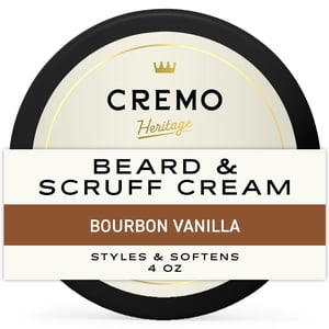 Cremo Beard & Scruff Cream, Bourbon Vanilla, 4 oz