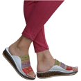 thumbnail image 1 of Sandalias informales de moda de verano para mujer, zapatos informales planos de Color sólido con escapatoria Wmkox8yii hj789, 1 of 3