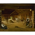 thumbnail image 2 of Alexei Venetsianov 14x12 Gold Ornate Wood Frame and Double Matted Museum Art Print Titled - Threshing Barn, 2 of 4