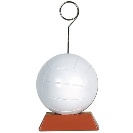 Pack Of 6 White And Brown Volleyball Photo Or Balloon Holder Party