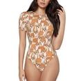 thumbnail image 2 of Goofa Corgi Animal Printed Women Rash Guard Short Sleeve,Tummy control Swimsuit Surfing Swimsuit Bathing Suit One Piece Swimsuit UPF 50-Small, 2 of 9