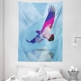 thumbnail image 1 of Eagle Tapestry, Polygonal Design with Pastel Toned Backdrop American Freedom Bird Abstract Wildlife, Wall Hanging for Bedroom Living Room Dorm Decor, 60W X 80L Inches, Multicolor, by Ambesonne, 1 of 2