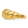 thumbnail image 3 of Auriga Fine Jewelry 14K Yellow Gold Shrimp Dome Size 8 Ring for Women, 3 of 6