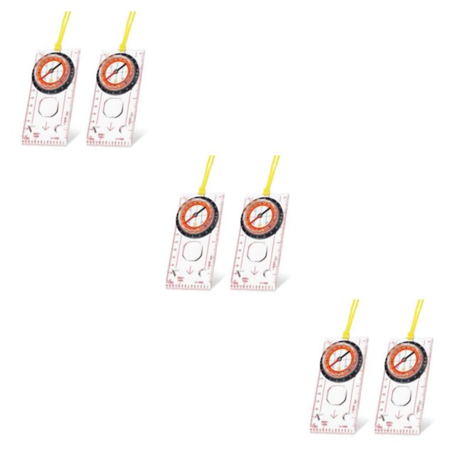Youkk 2 Pcs/Ensemble Échelle de Carte Transparente Résistante aux Chocs avec Loupe pour Boussoles de Randonnée et de Camping 2 Pcs 3Ensemble
