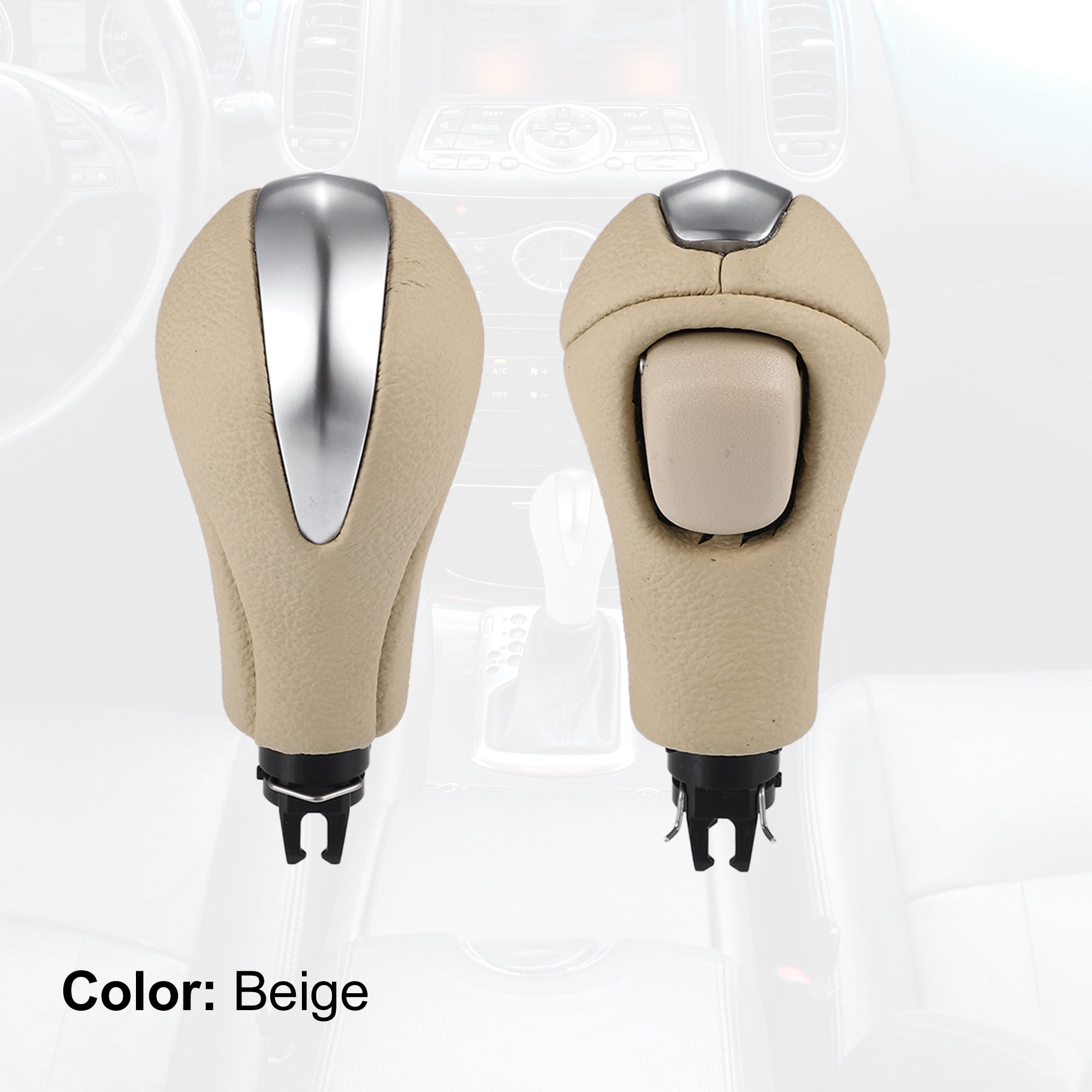Unique Bargains Automatic Gear Shift Knob Handle for Infiniti EX35 FX35 FX50 G25 G35 G37 Q60 QX50 No.34910-1LA6C Beige