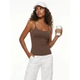 thumbnail image 5 of Anferry Women's Fitted Camisole Tank Top with Removable Bra Pads, Adjustable Spaghetti Straps, High Stretch Breathable Sleeveless Double Lined Cami for Workout Daily Loungewear, 5 of 8