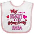 thumbnail image 3 of Inktastic My Heart Belongs to my Nana Boys or Girls Baby Bib, 3 of 4