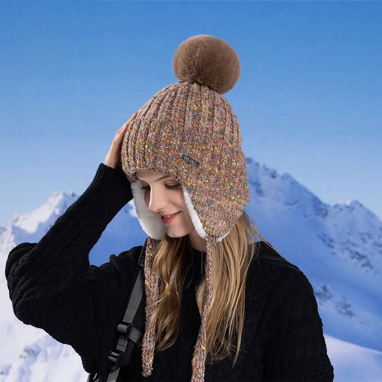 Luxalzxs Women Winter Peruvian Cover Ears Beanie Hat Earflap  display picture 2