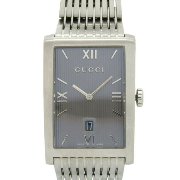 Pre-Owned Gucci G-Metro 8600M Quartz Watch, Stainless Steel Gray, Limited Edition... (Good)