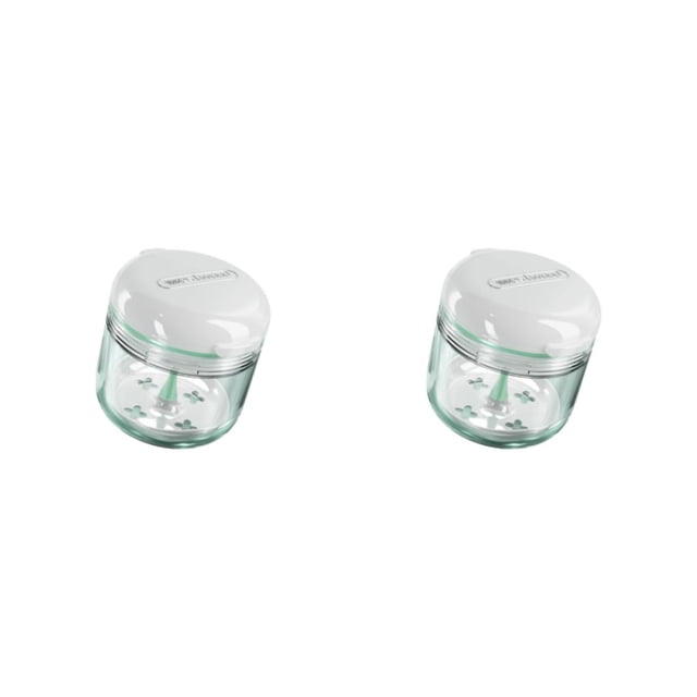 Youkk Convenient And Separation - Hassle-Free Denture Maintenance Denture Storage - And Effective And Unique Practical Green Pine White 2Set