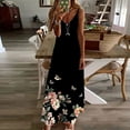 thumbnail image 2 of Giftesty Summer Dresses for Women Clearance Deals Women's Summer Print Casual Loose Sleevless V-Neck Dress, 2 of 5