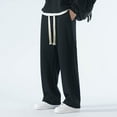 thumbnail image 2 of Kureaily Men's Solid Color Loose Sag Straight Leg Wide Leg Pants Casual Sweatpants, 2 of 9