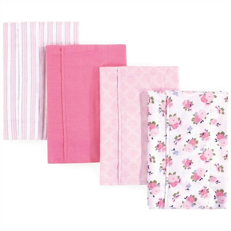 Luvable Friends Baby Cotton Flannel Burp Cloths 4pk, Owl, One Size