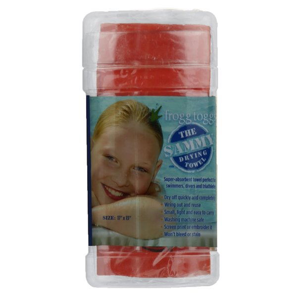 Frogg Toggs Sammy Swim & Diving Drying Towel (17" x 13", Red) Walmart