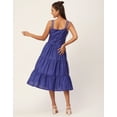 thumbnail image 3 of Moomaya Solid Sleeveless Tiered Dress, Strap Dress Summer Midi Rayon Dresses, 3 of 8