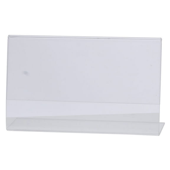 HUBERT® Acrylic Sign Holder with Easel Back Sign Holder Clear Horizontal - 5"L x 3"H