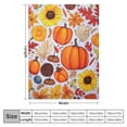 thumbnail image 4 of ARISTURING  Fall Blanket,Thanksgiving Blankets,Burnt Orange Fall Pumpkin Leaves Mushroom Blanket,Thanksgiving Fall Flannel Throw Blanket for Home Living Room Couch Bed Chair or Dorm Decor, 4 of 6