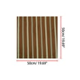 thumbnail image 3 of INSPIRE CHIC Women's Stripe Print Square Scarves Head Scarf Kerchief Brown with Buckle, 3 of 6