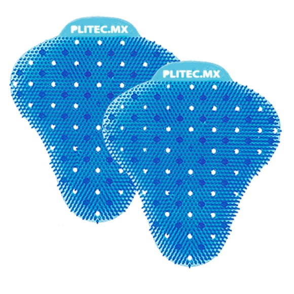 Tapete Aromatizante PLITEC para Mingitorio Seco o Ecologico Antibacterial Biodegradable Anti-Salpicaduras 60 Días 2 Pzas Fresco