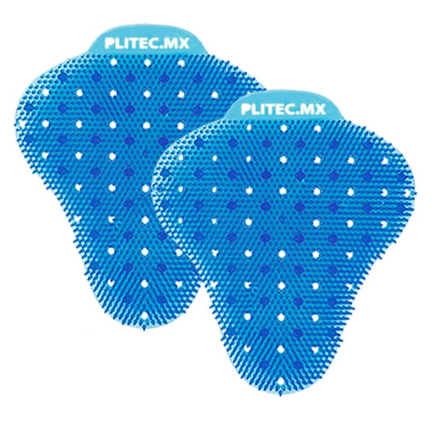 Tapete Aromatizante PLITEC para Mingitorio Seco o Ecologico Antibacterial Biodegradable Anti-Salpicaduras 60 Días 2 Pzas Fresco