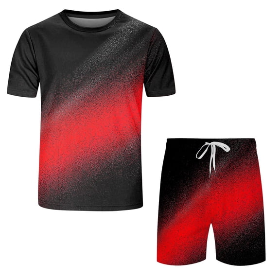 Vedolay Two Piece Short Outfit Mens 2 Piece Outfits Short Sets Short Sleeve T Shirt and Shorts,Dark Blue L