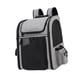 thumbnail image 5 of Mochila transportadora para perros y gatos, malla transpirable expandible, correa de hombro ajustable, bolsa de viaje para mascotas, viaje, bicicleta, Gris, 5 of 9