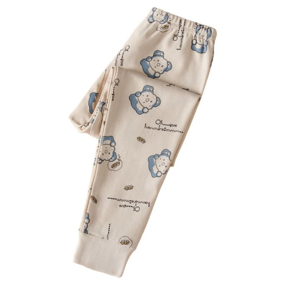 Ruyang 𝒦𝒾𝒹𝓈 Soft Long Pants Girls Boys House Bedroom Pants 𝐋ounge Lightweight Warm Cotton 𝗖artoon Animal Pants For Childrens