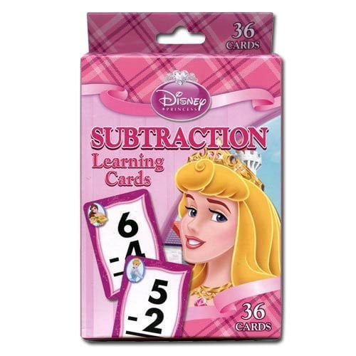 Lite Pink Box Disney Princess Subtraction Learning//Flash Cards