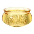 thumbnail image 1 of Treasure Bowl Decorative Cornucopia Craft for Buddhist Supplies, Crystal Money Bowl for Geomancy Home and Office Decoration, 1 of 2