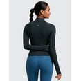 thumbnail image 2 of CRZ YOGA Butterluxe Womens Cropped Slim Fit Workout Jacket Track Athletic Full Zip Up Tops, 2 of 5