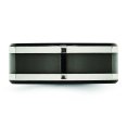 thumbnail image 3 of Titanium Black Ti with Sterling Silver Inlay 9mm Polished Flat Band Ring 10 Size, 3 of 6