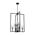 thumbnail image 2 of Hunter - Kerrison 8-light Natural Black Iron, Large Pendant Light, Dimmable, Rectangle Shaped, for Bedrooms, Dining, Living Rooms - 19542, 2 of 6