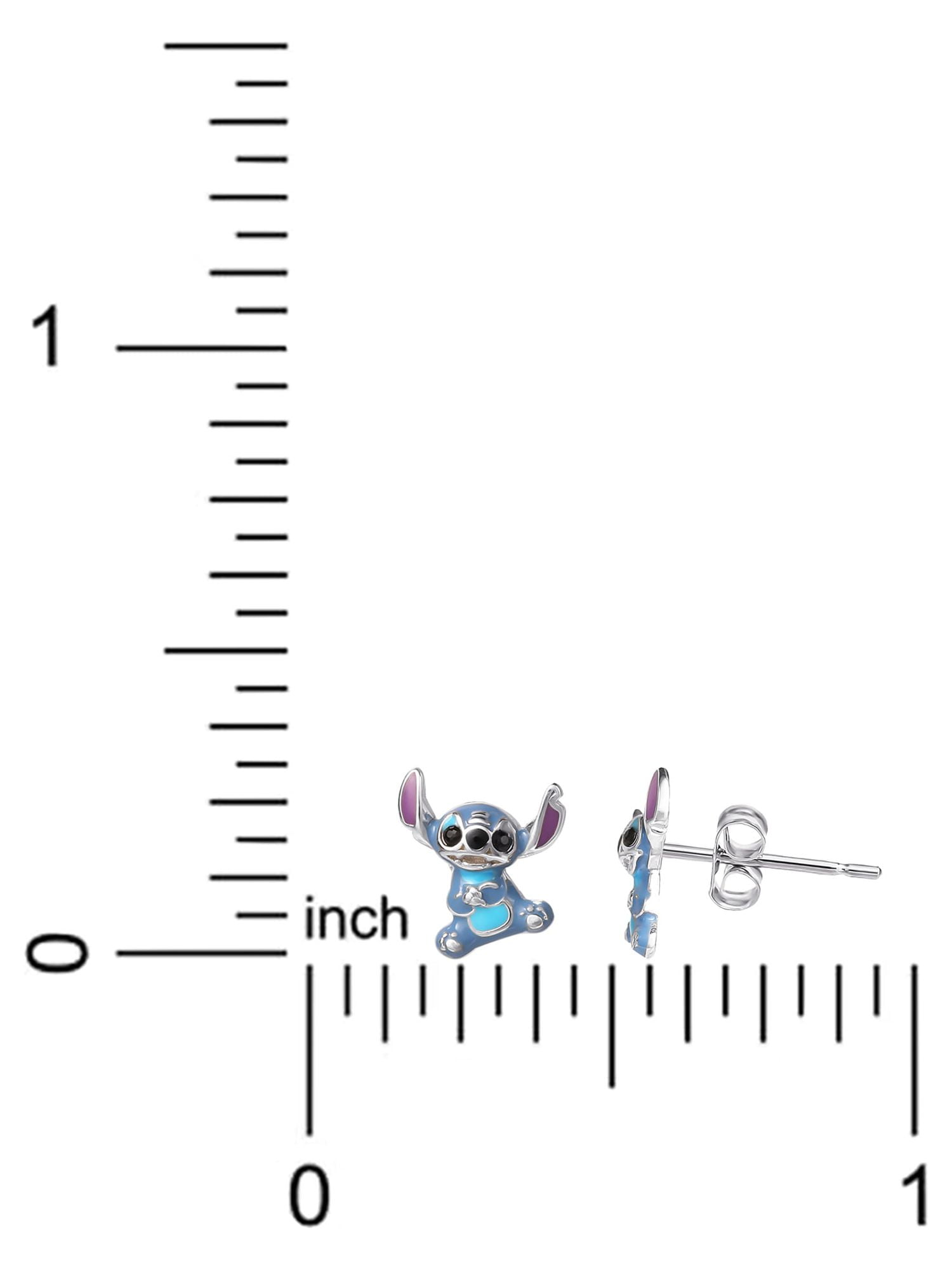 Disney Women’s Sterling Silver Stitch Stud Earrings