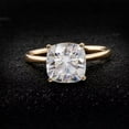thumbnail image 3 of solitaire jewels 3CT Cushion Moissanite Solitaire Engagement Ring For Women, 14K Yellow Gold, 3 of 5