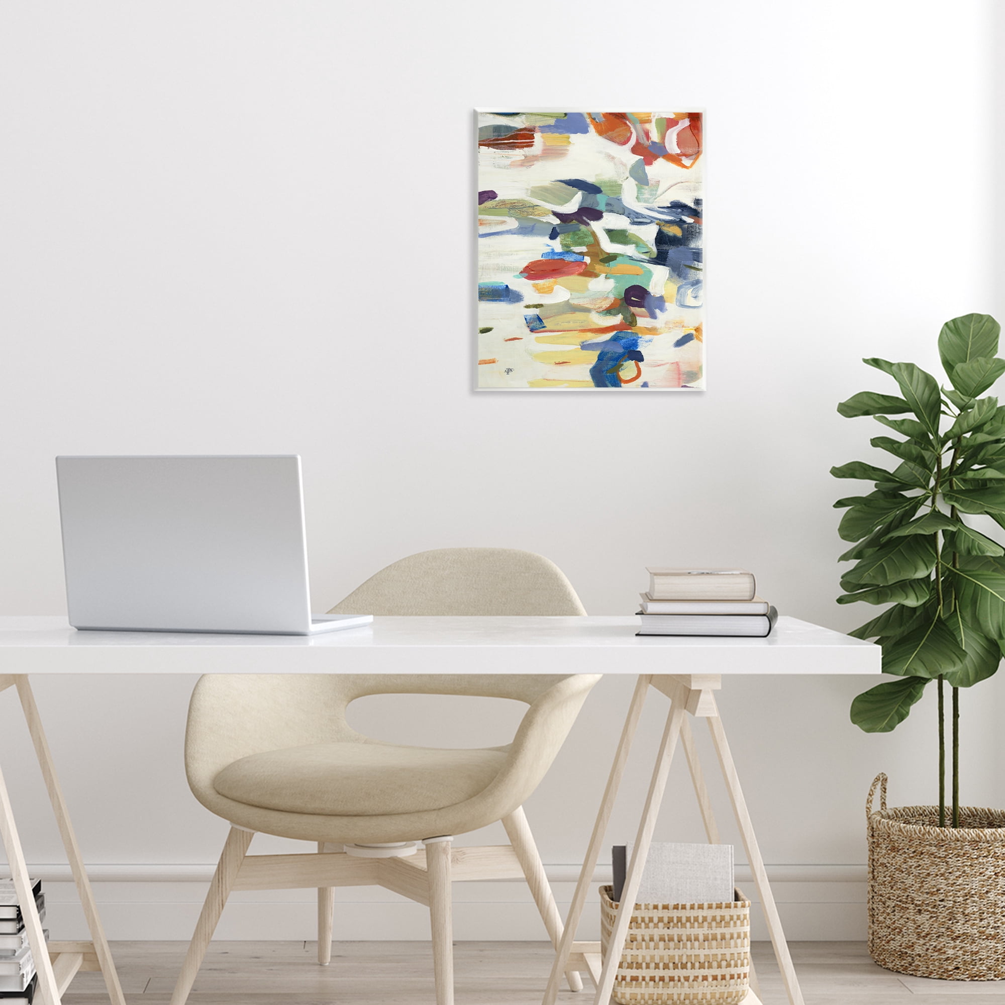 Stupell Industries Primary Hued Abstraction Wall Plaque Art, design by Lisa Ridgers
