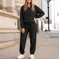 thumbnail image 5 of Leidass Womens 2 Piece Tracksuit Set Zip Up Hoodie and Jogger Pants Casual Lounge Set Long Sleeve Hooded Sweatshirt Black L, 5 of 6